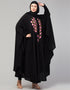 Muslim Smoking Sleeve Resham Embroidery Irani Kaftan In the Shade of Black